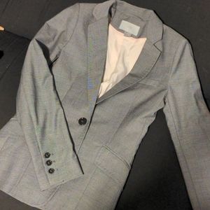 Gray one-button H&M blazer